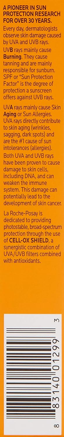La Roche-Posay Anthelios Light Fluid Facial Sunscreen SPF 60, Lightweight Sunscreen For Face, Fluid Texture, Broad Spectrum SPF + Antioxidants, Oil Free & Oxybenzone Free, Travel Size 1.7 Fl. Oz.